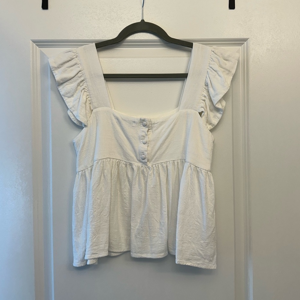 Vici White Babydoll Top - Picture 8 of 9